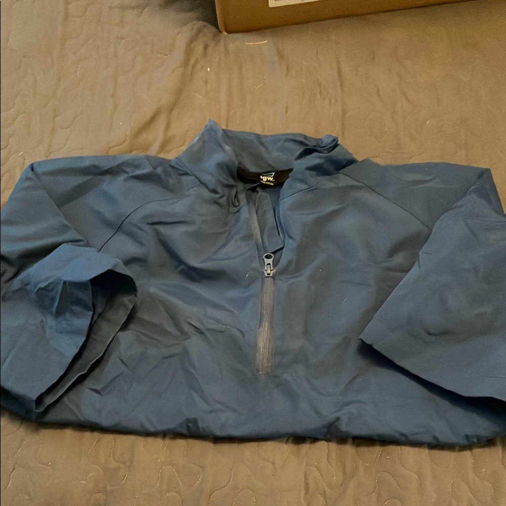 Men’s golf short sleeve, Blue Half-Zip Pullover